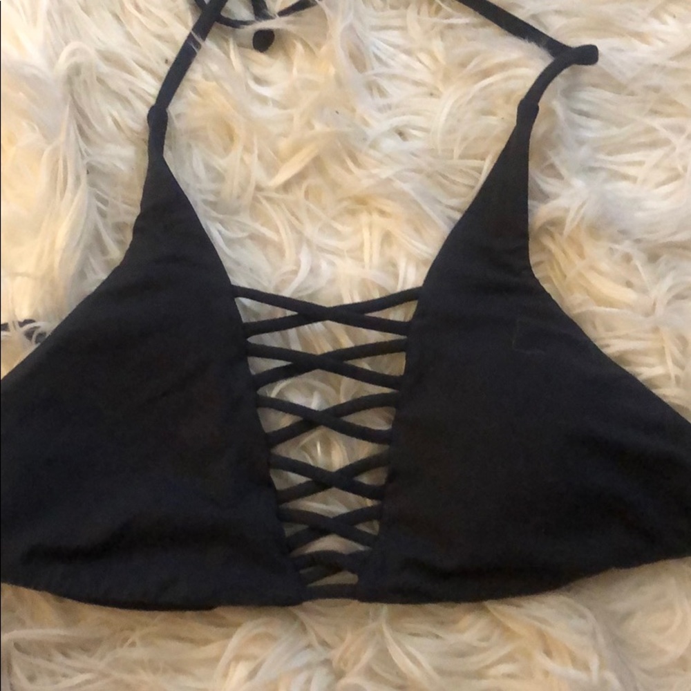Strappy billabong halter swim suit